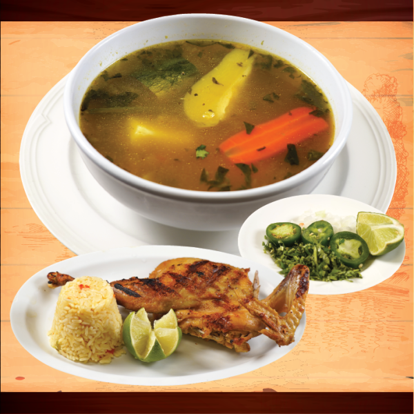 Sopa de Gallina Asada o Frita